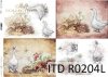 papier ryżowy decoupage gęsi, kwiaty*rice decoupage goose, flowers